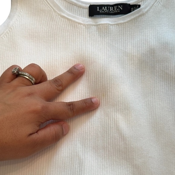 Lauren Ralph Lauren White Knit Sleeveless Dress - Picture 8 of 8
